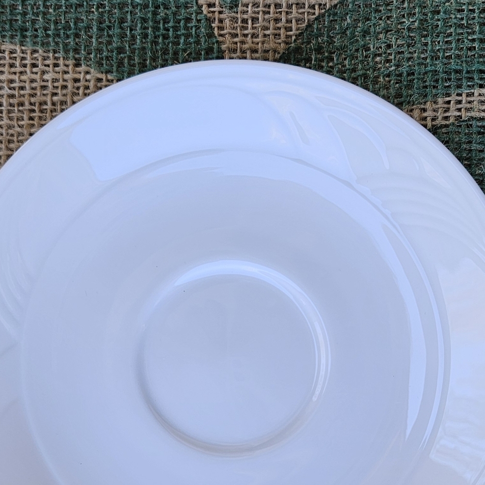 Lenox Snowdrift Solid White Saucer Vintage Made in USA - Picture 12 of 12